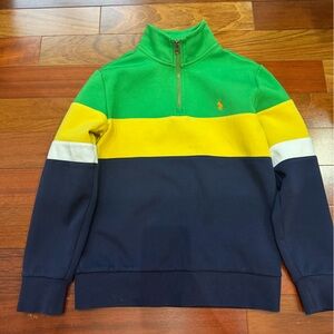 LIKE NEW! Polo by Ralph Lauren Boys Colorblock Half-Zip Pullover